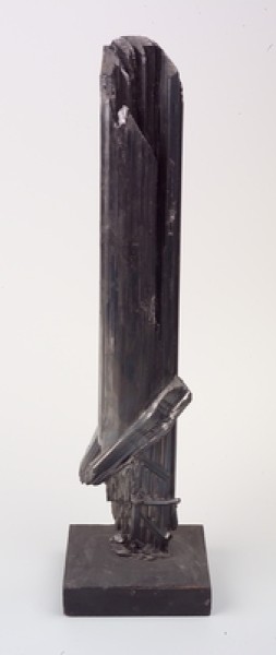 Antimonitkristall (31,5 cm lang) von der Ichinokawa Mine, Shikoku, Japan (II/102). Inv.-Nr. D 239. 

