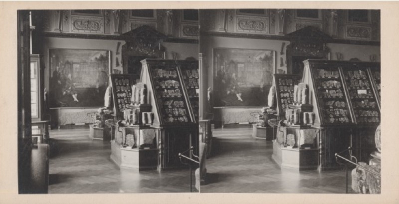 Ludwig Grillich, Saal VI des Naturhistorische Museums,Stereo-photograph, Albumenprint, around 1890
